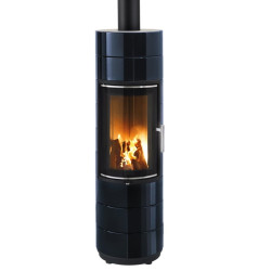 Krbová kamna Leda PEPPA, modro černý smalt